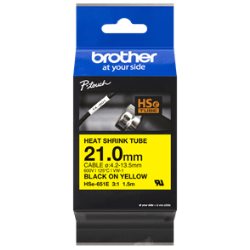 Rubans thermo rétractable, 21mm-1.5m Noir/Jaune
