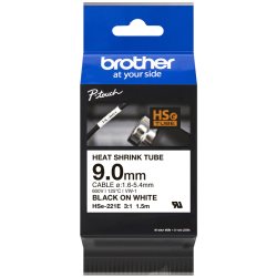 Rubans thermo rétractable, 9mm-1.5m Noir/Blanc