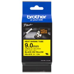 Rubans thermo rétractable, 9mm-1.5m Noir/Jaune