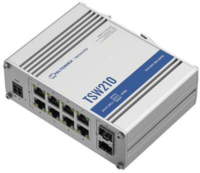 Switch industriel 8 ports Giga + 2 SFP IP30