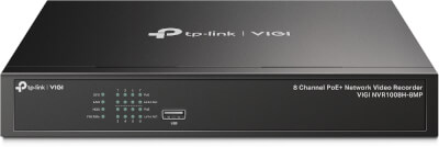 NVR 8 canaux 8 RJ45 PoE 113W HDMI 4K H265 1 HDD AI