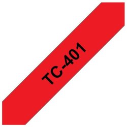 Ruban d'étiquettes TC401 Noir/Rouge