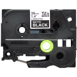Ruban TZeM365 36mm Blanc /  Noir Laminé Métallique