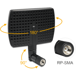 Antenne direct. 2.4Ghz 5dBi /5Ghz 7dBi RP-SMA