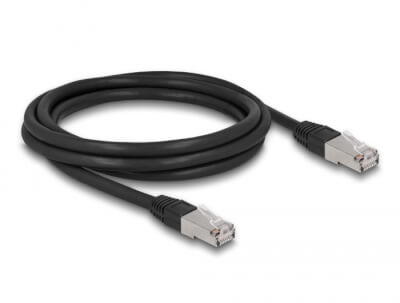 Cordon RJ45 Cat 6a outdoor LSZH S/FTP 2m noir