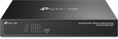 NVR 8 canaux 8 RJ45 PoE 113W HDMI 4K H265 1 HDD AI