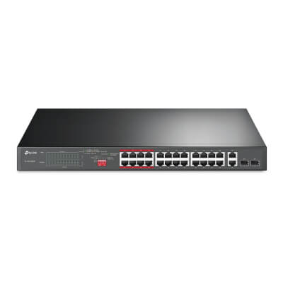 Switch 19" 24 ports 10/100 POE+ 250 W + 2 combo