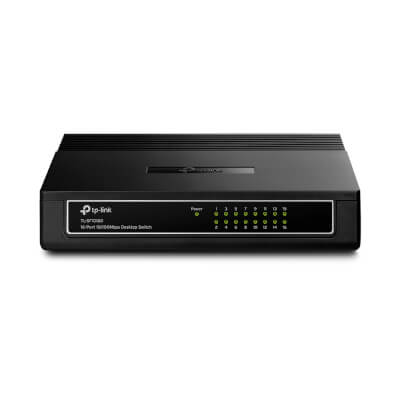 Switch de bureau 16 ports 10/100Mbits en plastique