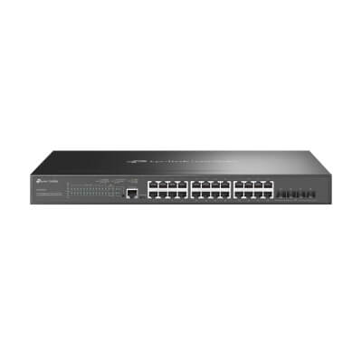 Switch 19" 24 ports Giga POE+ (384W) + 4 SFP+