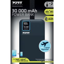 Powerbank 30,000mAh écran LCD 2 USB A & 1 USB C
