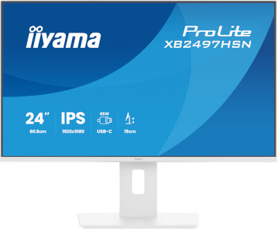 Moniteur IPS 24” avec dock USB-C blanc LAN