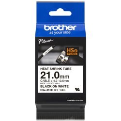 Rubans thermo rétractable, 21mm-1.5m Noir/Blanc