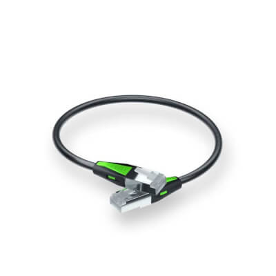 Câble Ethernet Catégorie 6A 18cm SF/FTP noir
