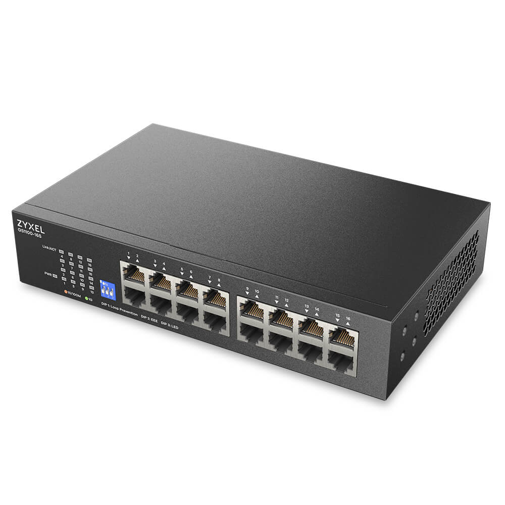 Switch 16 ports Giga sélecteur DIP Switch non géré