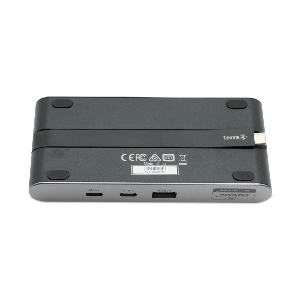 Station d'accueil TERRA MOBILE 770 USB-C · double écran, format nomade