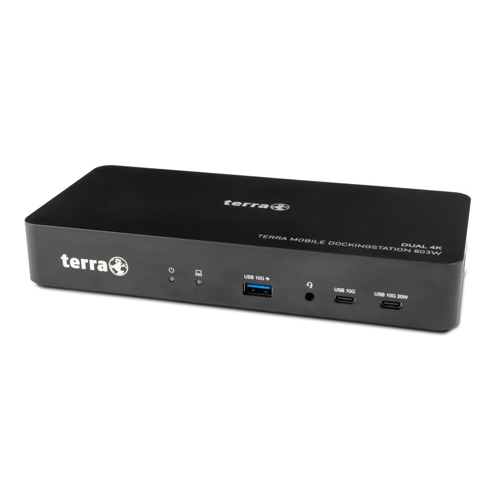 Station d'accueil TERRA MOBILE 803W USB-C · alimentation 135 W et câble USB-C/A inclus