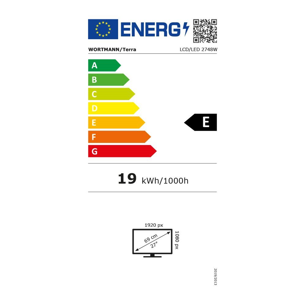 TERRA LCD/LED 2748W V3 IPS black HDMI/DP/USB-C